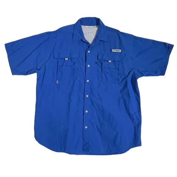 Columbia Other - Columbia PFG Mens SS Sz L Blue Vented Tactel Outdoors Fishing Shirt